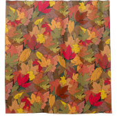 Kleurrijke herfstbladeren douchegordijn (Voorkant)