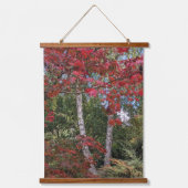 Kleurrijke herfstbladeren en bomen hangend wandkleed (Voorkant)