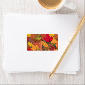 Kleurrijke herfstbladeren etiket (Insitu)