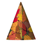 Kleurrijke herfstbladeren feesthoedjes (Achterkant)