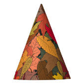 Kleurrijke herfstbladeren feesthoedjes (Voorkant)