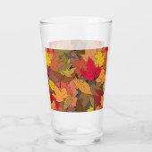 Kleurrijke herfstbladeren glas (Achterkant)