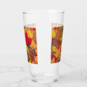 Kleurrijke herfstbladeren glas (Links)