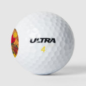 Kleurrijke herfstbladeren golfballen (Logo)