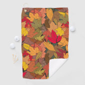 Kleurrijke herfstbladeren golfhanddoek (Insitu)