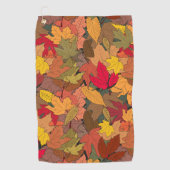Kleurrijke herfstbladeren golfhanddoek (Voorkant)