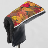 Kleurrijke herfstbladeren golfheadcover (3/4 voorkant)