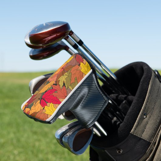 Kleurrijke herfstbladeren golfheadcover (Insitu)