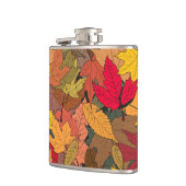 Kleurrijke herfstbladeren heupfles (Links)