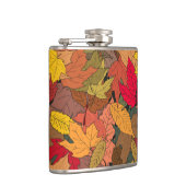 Kleurrijke herfstbladeren heupfles (Rechts)