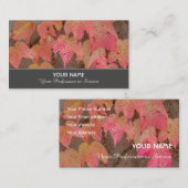 Kleurrijke herfstbladeren in de herfst visitekaartje (Voorkant / Achterkant)