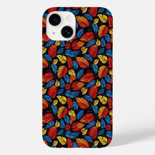 Kleurrijke herfstbladeren in levendig patroon Case-Mate iPhone case (Achterkant)