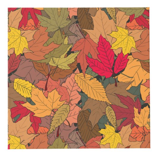 Kleurrijke herfstbladeren kubus (Rechts)