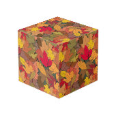 Kleurrijke herfstbladeren kubus (Achter hoekig)