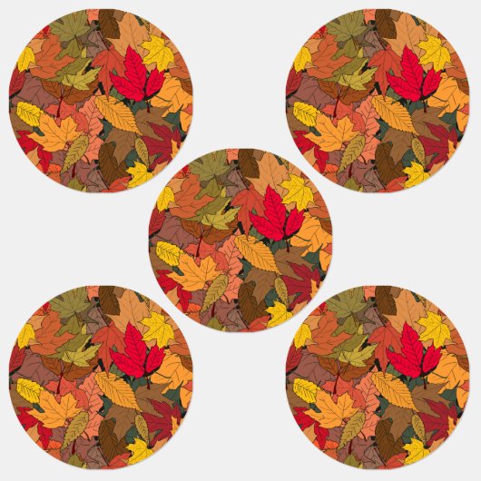 Kleurrijke herfstbladeren labels (Groep)