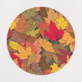 Kleurrijke herfstbladeren labels (Design 2)