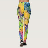 Kleurrijke Herfstbladeren met herfstkleuren waterv Leggings (Achterkant)