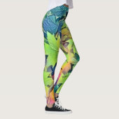 Kleurrijke Herfstbladeren met herfstkleuren waterv Leggings (Rechts)
