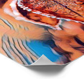 Kleurrijke Herfstbladeren met herfstkleuren waterv Poster (Hoek)