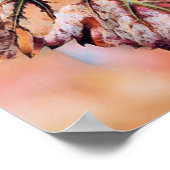 Kleurrijke Herfstbladeren met herfstkleuren waterv Poster (Hoek)