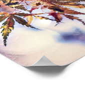 Kleurrijke Herfstbladeren met herfstkleuren waterv Poster (Hoek)