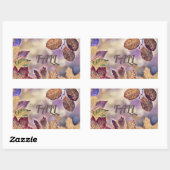 Kleurrijke Herfstbladeren met herfstkleuren waterv Rechthoekige Sticker (Vel)