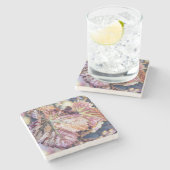 Kleurrijke Herfstbladeren met herfstkleuren waterv Stenen Onderzetter (Zijkant)