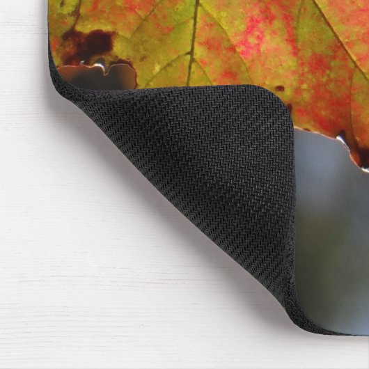 Kleurrijke herfstbladeren muismat (Hoek)