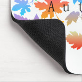 Kleurrijke herfstbladeren muismat (Hoek)