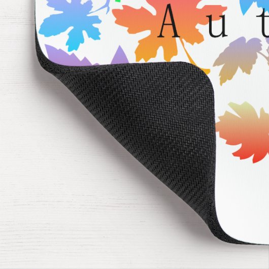 Kleurrijke herfstbladeren muismat (Hoek)