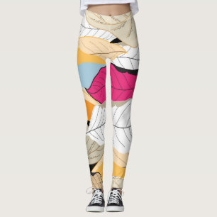 Kleurrijke herfstbladeren, naadloos patroon. leggings