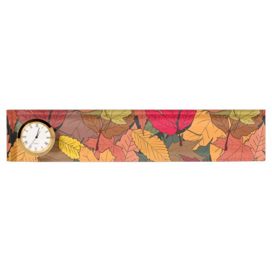 Kleurrijke herfstbladeren naambordje (Voorkant)