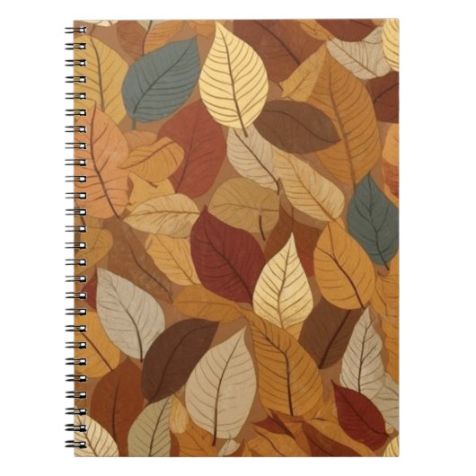 Kleurrijke herfstbladeren notitieboek (Voorkant)