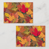 Kleurrijke herfstbladeren notitiekaartje (Voorkant / Achterkant)