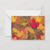 Kleurrijke herfstbladeren notitiekaartje (Achterkant)