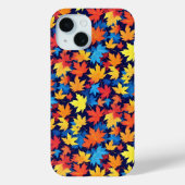 Kleurrijke herfstbladeren op donkerblauwe achtergr Case-Mate iPhone case (Achterkant)