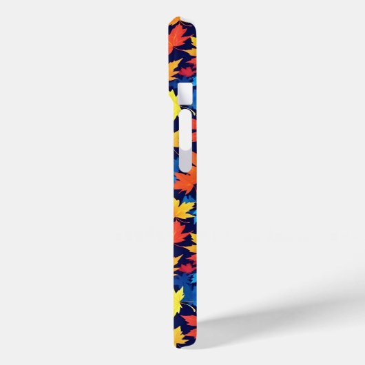 Kleurrijke herfstbladeren op donkerblauwe achtergr Case-Mate iPhone case (Achterkant / Links)