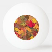 Kleurrijke herfstbladeren pingpongbal (Achterkant)