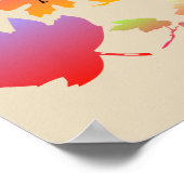 Kleurrijke herfstbladeren poster (Hoek)