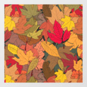 Kleurrijke herfstbladeren raamsticker (Vel)