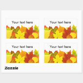 Kleurrijke herfstbladeren rechthoekige sticker (Vel)