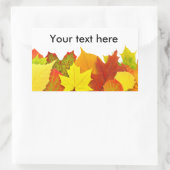 Kleurrijke herfstbladeren rechthoekige sticker (Tas)