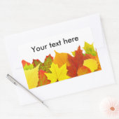Kleurrijke herfstbladeren rechthoekige sticker (Envelop)