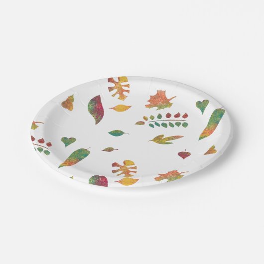 Kleurrijke Herfstbladeren Schilderen Papieren Bord (Gekanteld)