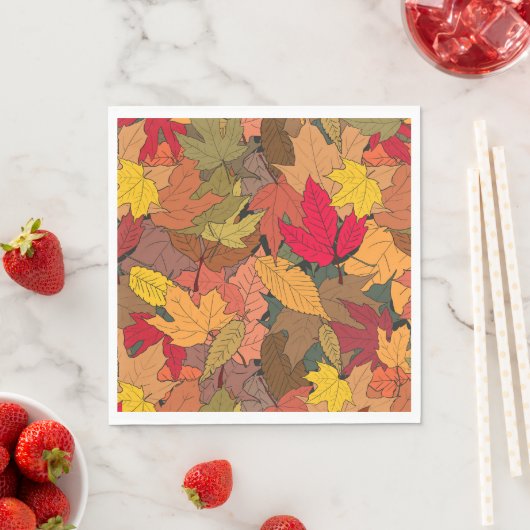 Kleurrijke herfstbladeren servet (Insitu)