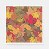 Kleurrijke herfstbladeren servet (Voorkant)