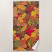 Kleurrijke herfstbladeren strandlaken (Voorkant)