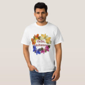 Kleurrijke herfstbladeren t-shirt (Voorkant volledig)