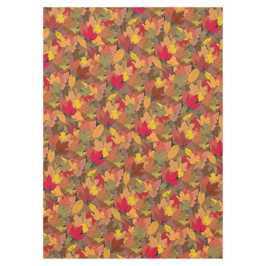 Kleurrijke herfstbladeren tafelkleed (Voorkant)