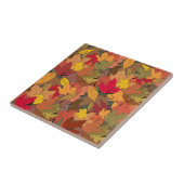 Kleurrijke herfstbladeren tegeltje (Zijkant)